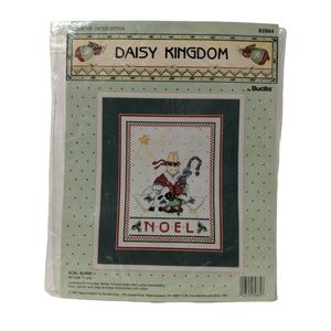 Bucilla | NEW Daisy Kingdom Noel bunny cross stitch embroidery kit 82884 VTG